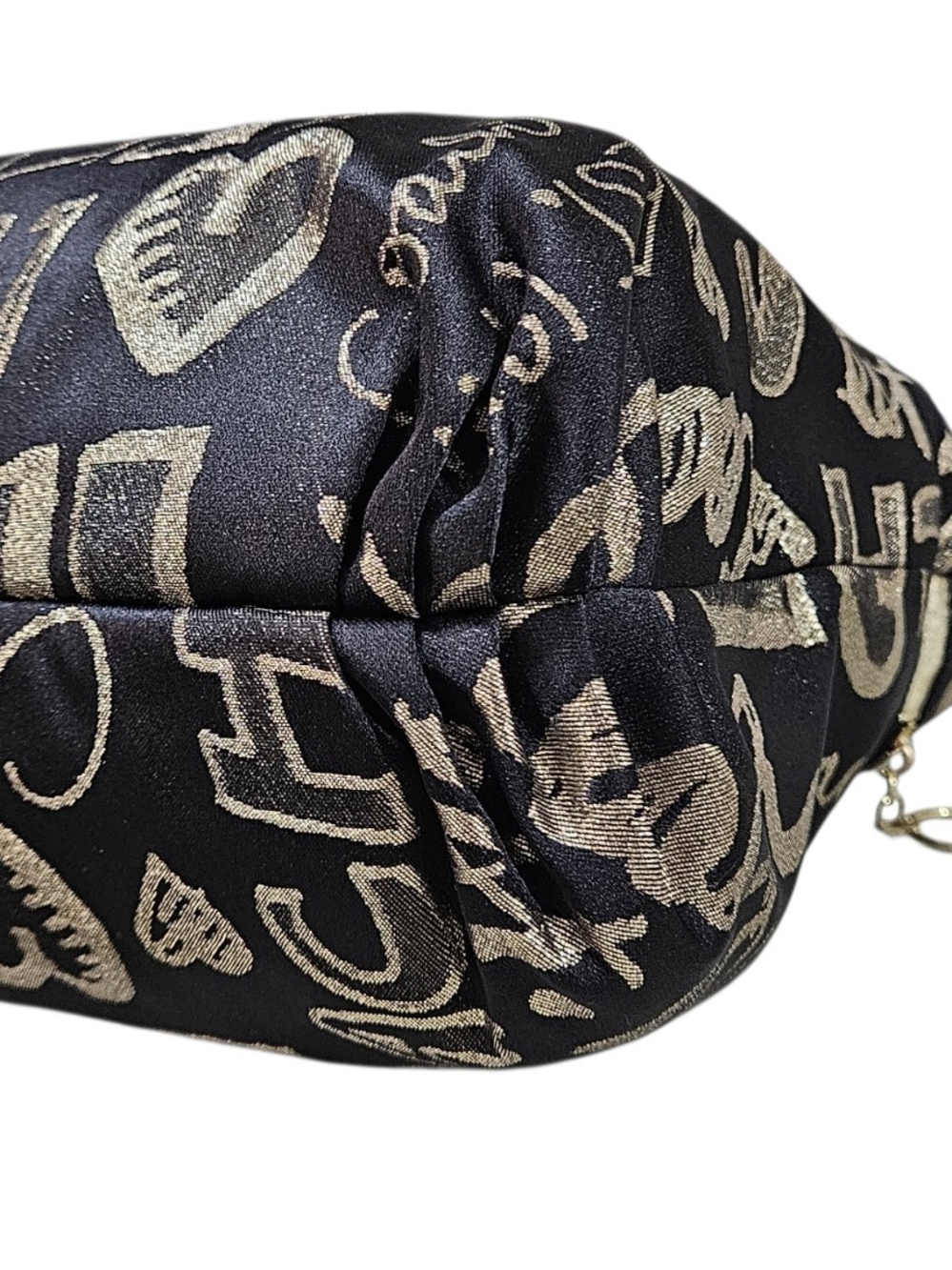 Coach Poppy Graffiti 2010 Black & Gold Storypatch Print Tote with Wristlet - Picture 7 of 16